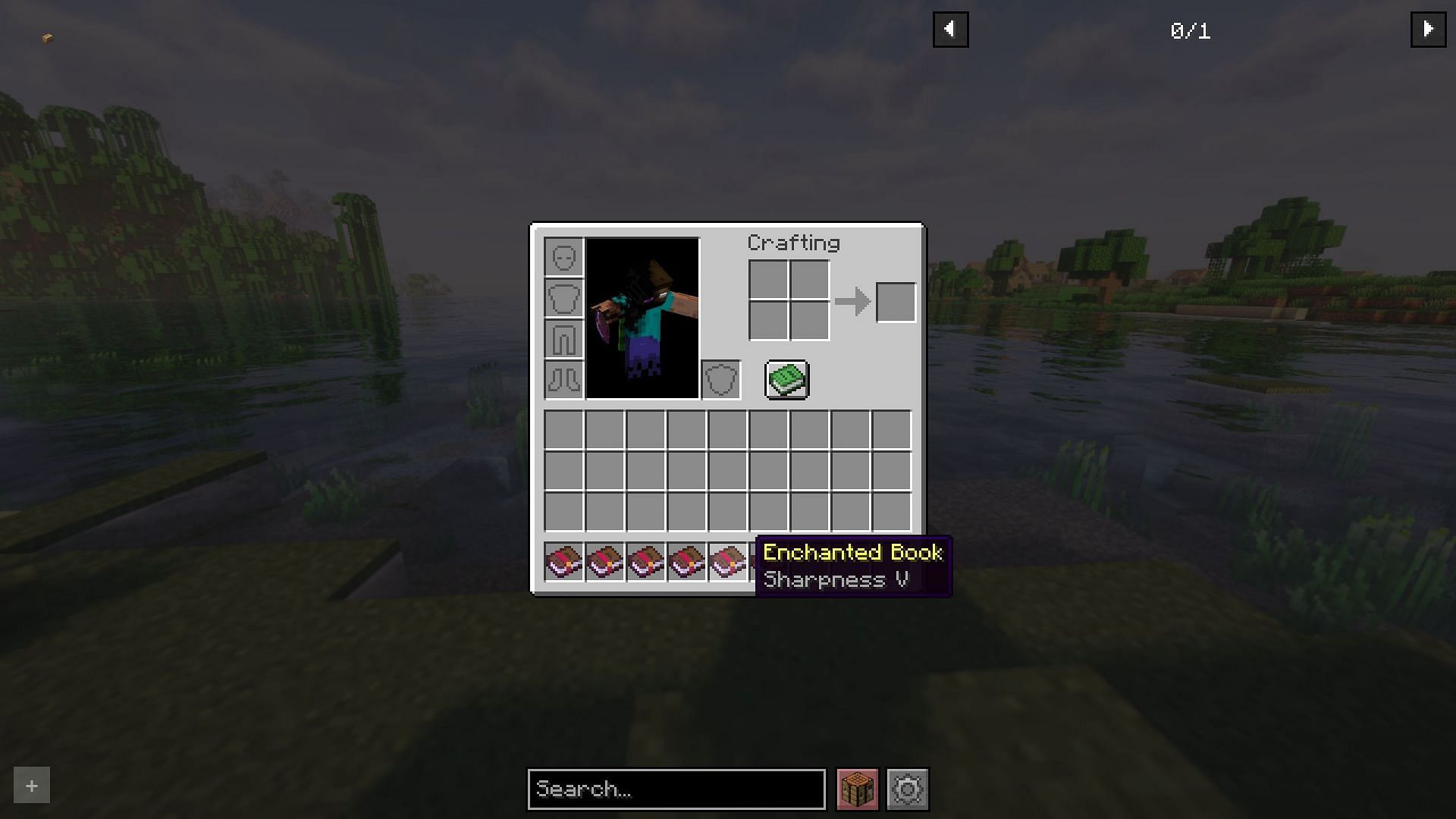 Sharpness increases the attack strength of a sword (Image via Sportskeeda Gaming || Mojang Studios)