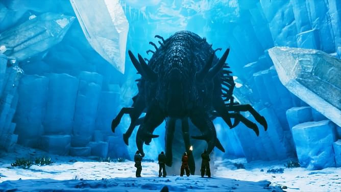 ARK Ragnarok Ascended: Iceworm Queen cave walkthrough