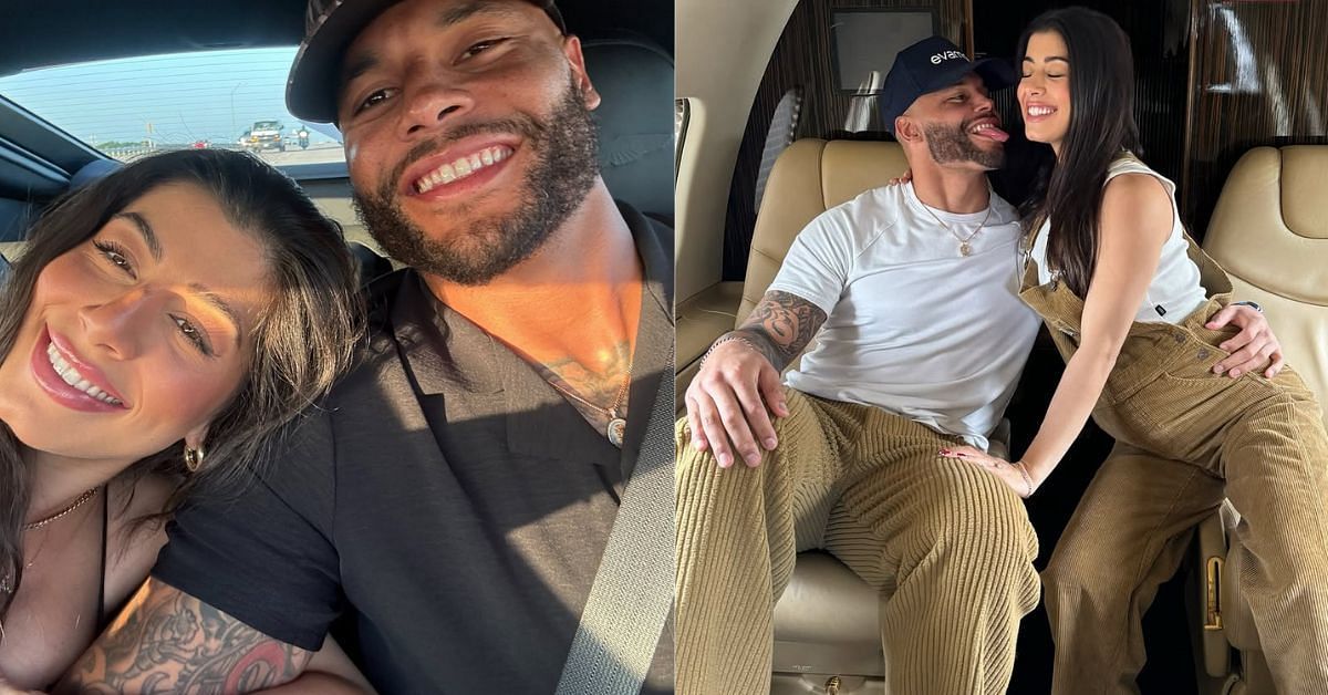 &quot;We make beautiful babies&quot; - Dak Prescott&rsquo;s fianc&eacute;e Sarah Jane takes charge of solo mom duties as star Cowboys QB attends training camp