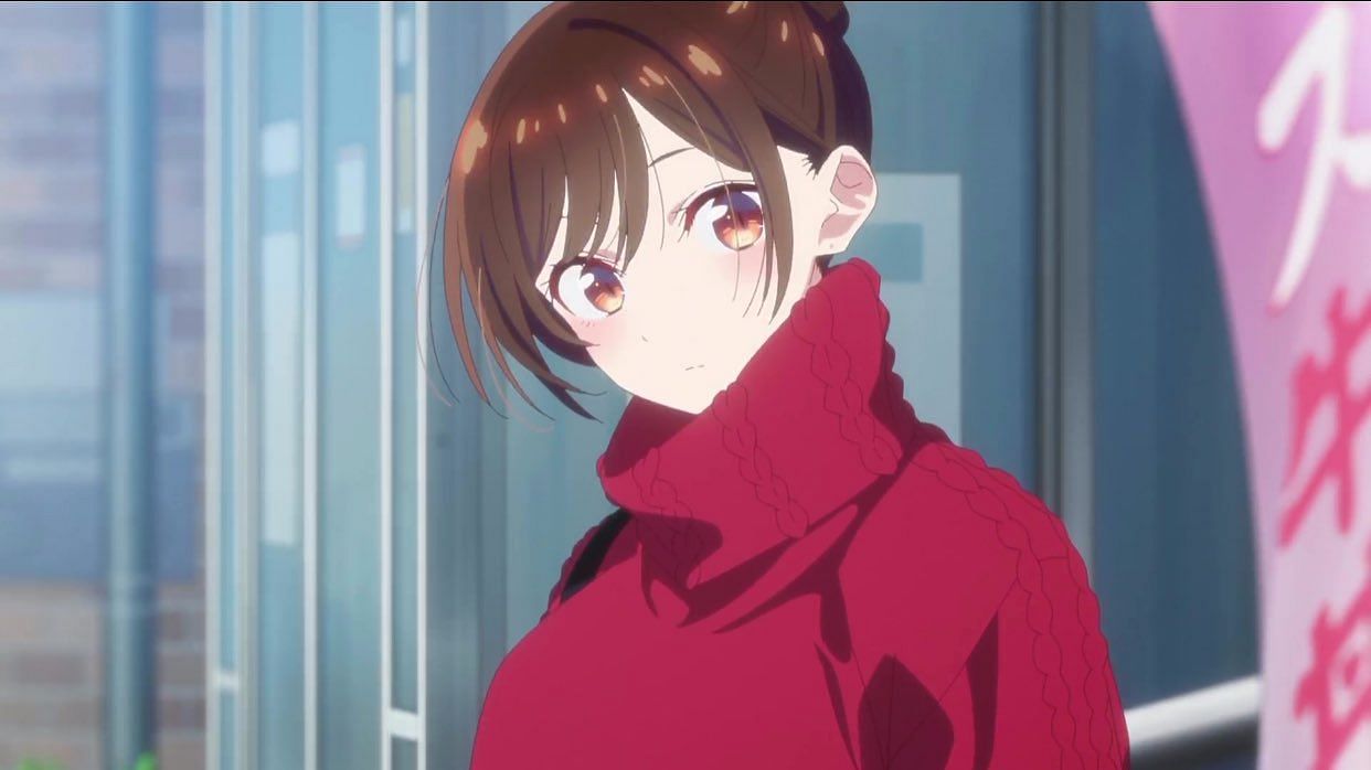 Chizuru, as seen outside the restaurant (Image via TMS Entertainment)