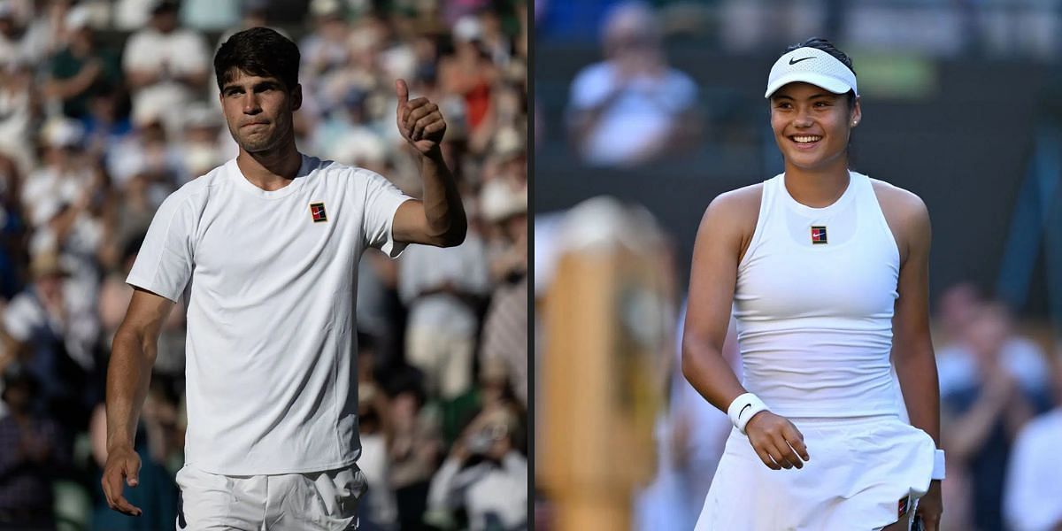 Carlos Alcaraz and Emma Raducanu will be in action on Day 3 of Wimbledon 2025. (Photos: Getty)