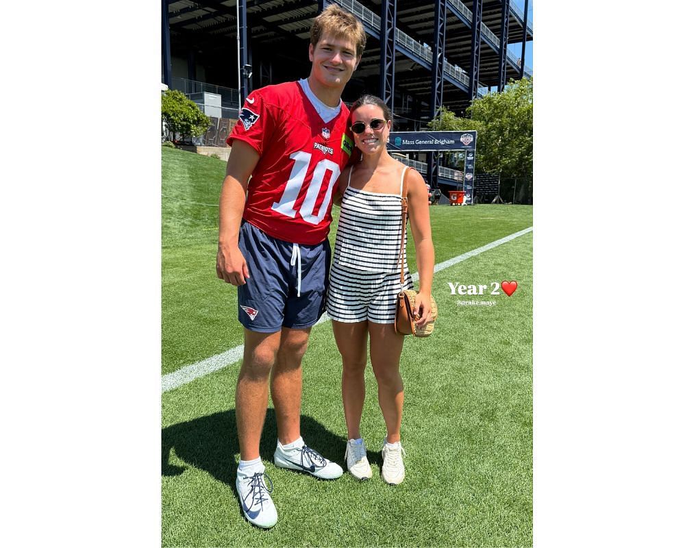 Drake Maye&rsquo;s wife Ann Michael drops 2-word reaction as $36,640,000 QB joins Patriots training camp [IG/@annmichaelhmaye]