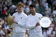 Jannik Sinner and Carlos Alcaraz at The Championships - Wimbledon 2025 - Source: Getty