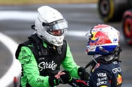 Max Verstappen congratulating Nico Hulkenberg after the British Grand Prix - Source: Getty