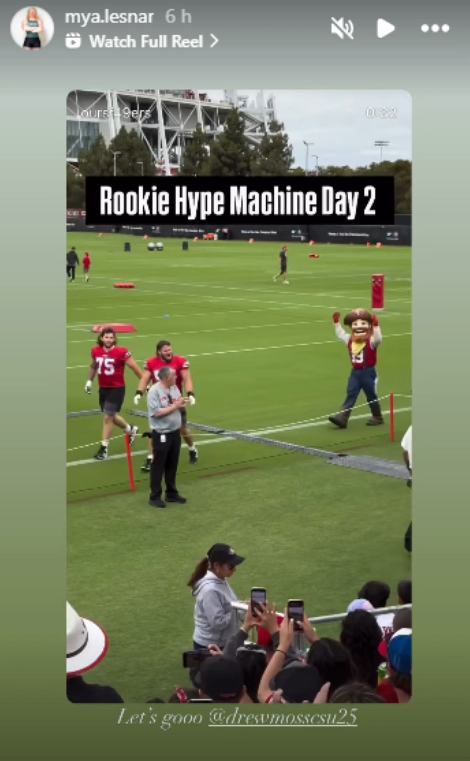 Screengrab of Mya Lesnar&#039;s Instagram story on Drew Moss [Image Source : Mya Lesnar&#039;s Instagram]