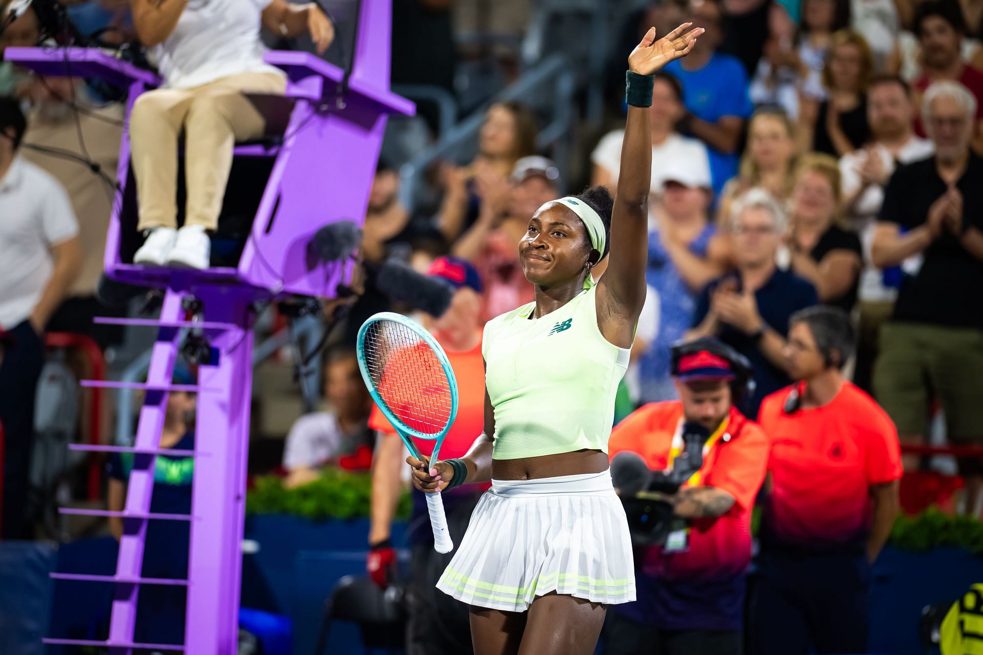 Coco Gauff at the WTA 1000 National Bank Open presented by Rogers - Day 3&mdash;Source: Getty