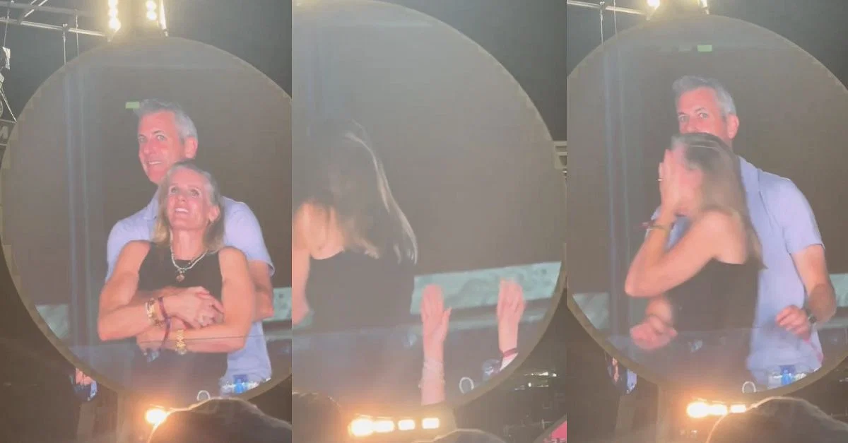 Screenshots of CEO Andy Byron caught on Coldplay