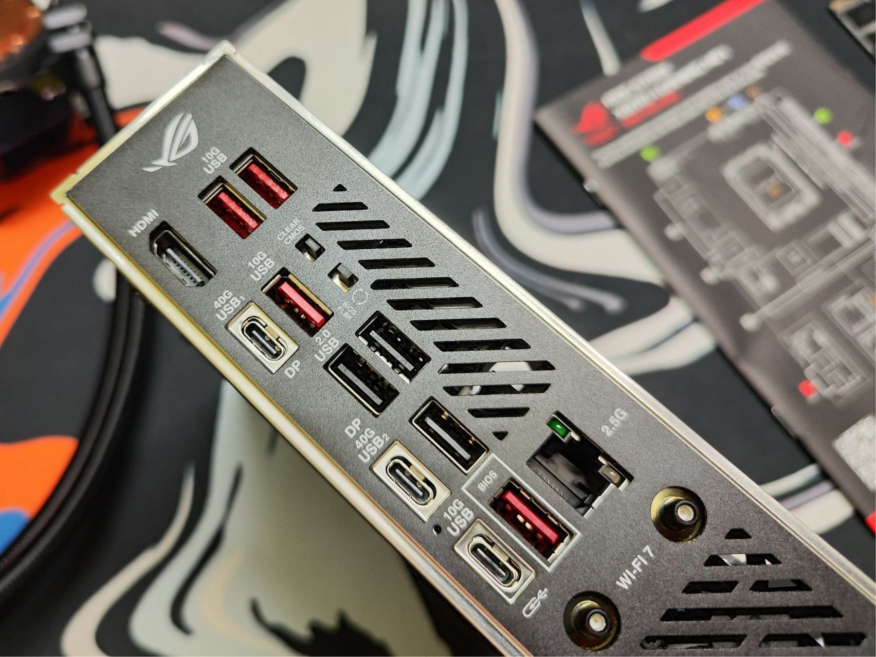 The rear I/O of the X870-I is plush despite size constraints (Image via Sportskeeda)