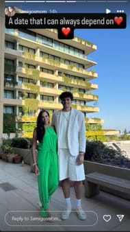 CeCe Boozer shares snap with her son Cameron Boozer on IG story. Image via @3amigosmom