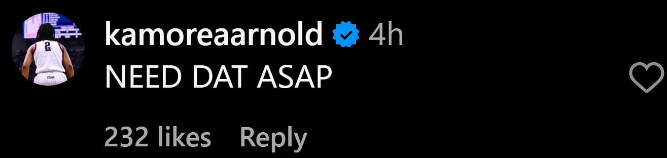 Kamorea Arnold commented on Aubrey&#039;s post (@aubrey.griffin44/IG)