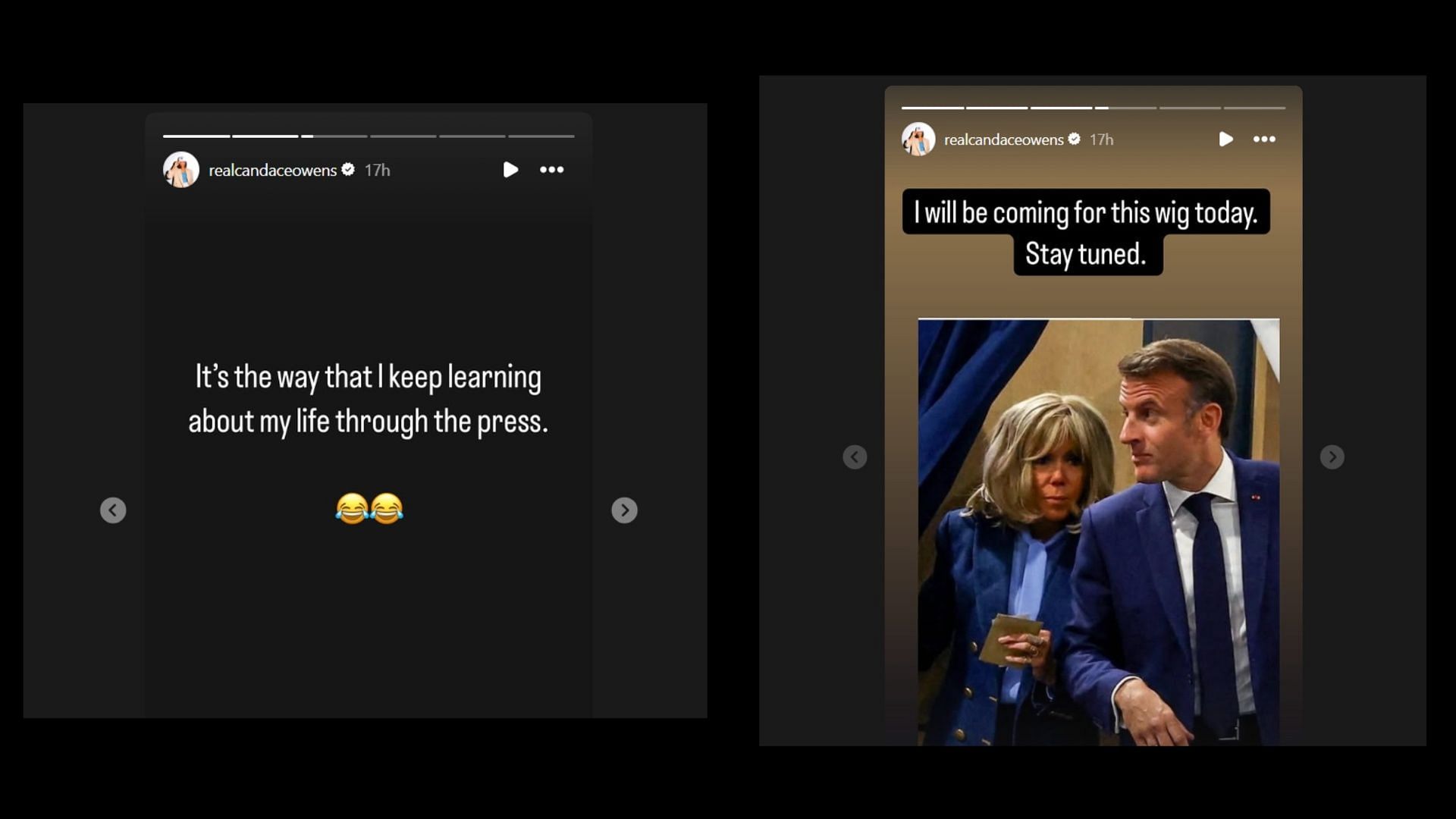Candace&#039;s stories (Images via Instagram/realcandaceowens)