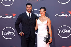 Sydney McLaughlin-Levrone turns heads in $3,272 Victoria Beckham gown with husband Andre Levrone at ESPYs