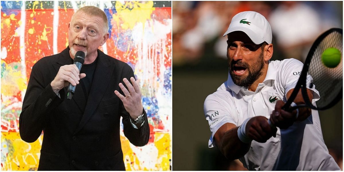 Boris Becker and Novak Djokovic