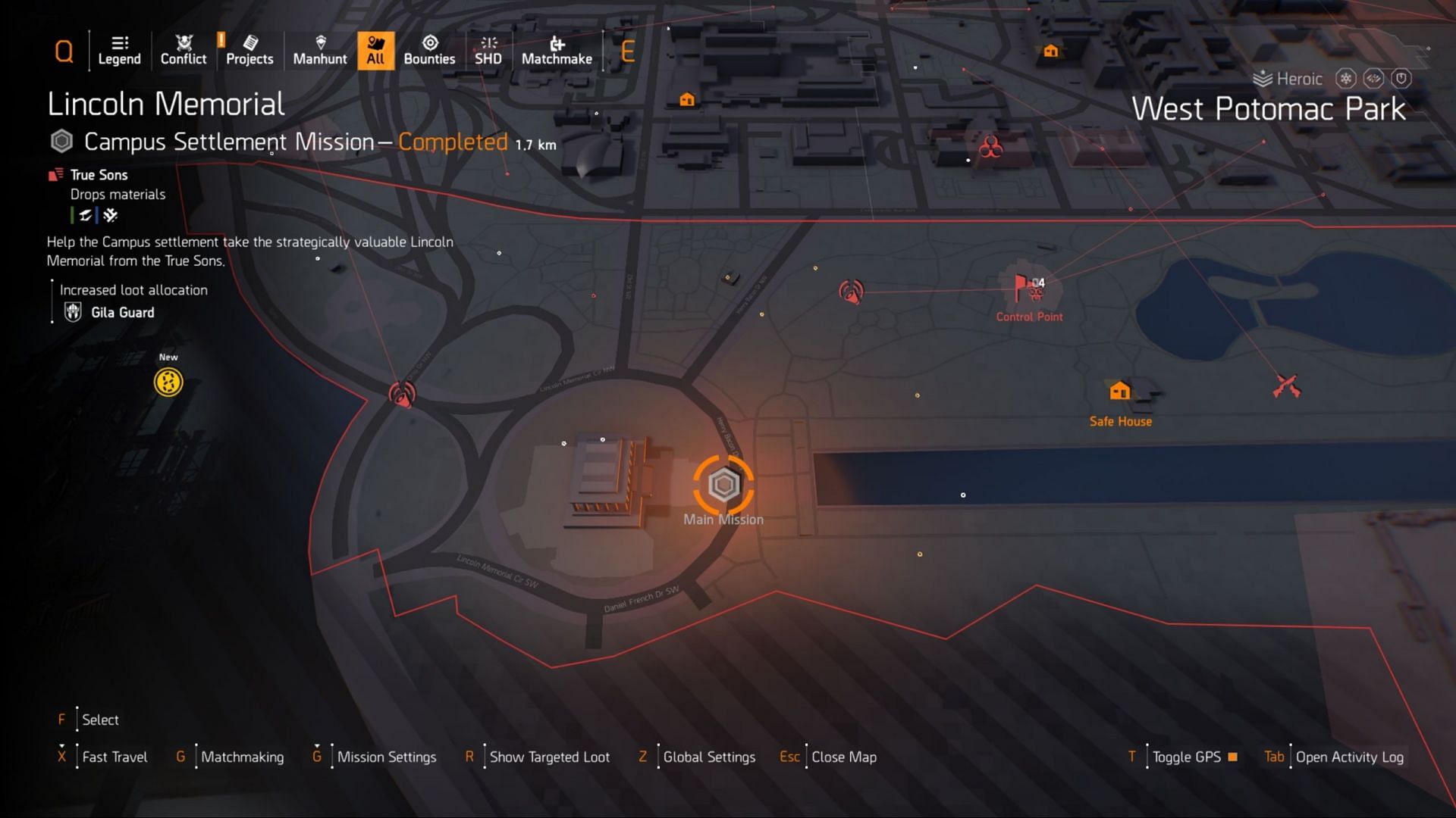 Lincoln Memorial mission in The Division 2 (Image via Ubisoft)