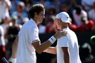 Nicolas Jarry (left) and Holger Rune (right) after the conclusion of their first-round clash at the 2025 Wimbledon Championships (Source: Getty)