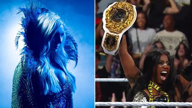 Charlotte Flair reacts after Naomi leaves WWE Evolution as Women’s World Champion after MITB cash-in