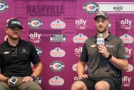 Shane van Gisbergen (R) and Trackhouse Racing team co-owner, Justin Marks, at Nashville in 2023. Source: Getty