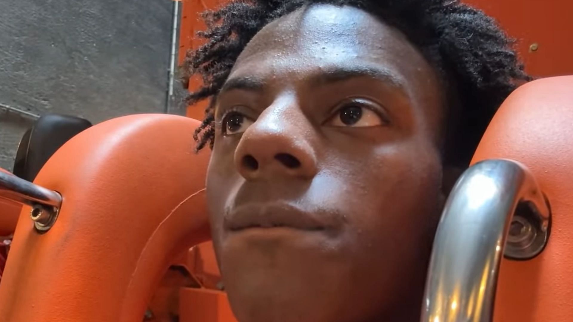 IShowSpeed seemingly lost consciousness while riding a roller coaster in Turkey (Image via IShowSpeed/YouTube)