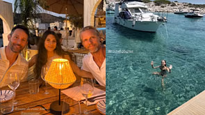 Ex-Oiler Sam Gagner's wife Rachel enjoys summer getaway in Ibiza after running into Connor McDavid's wife Lauren at Paris airport