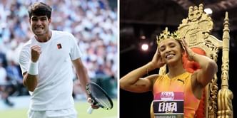 WATCH: Carlos Alcaraz's offer of serving tips rejected by British sprinter Lina Nielsen in amusing TikTok skit