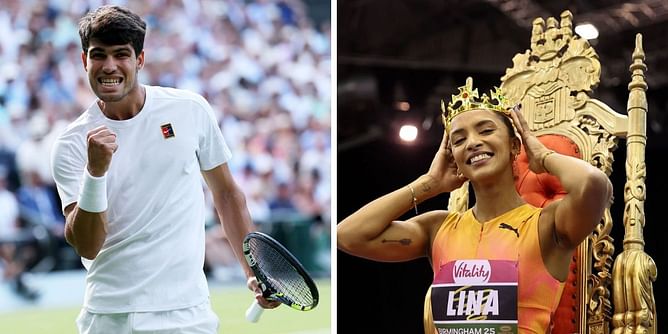 WATCH: Carlos Alcaraz's offer of serving tips rejected by British sprinter Lina Nielsen in amusing TikTok skit