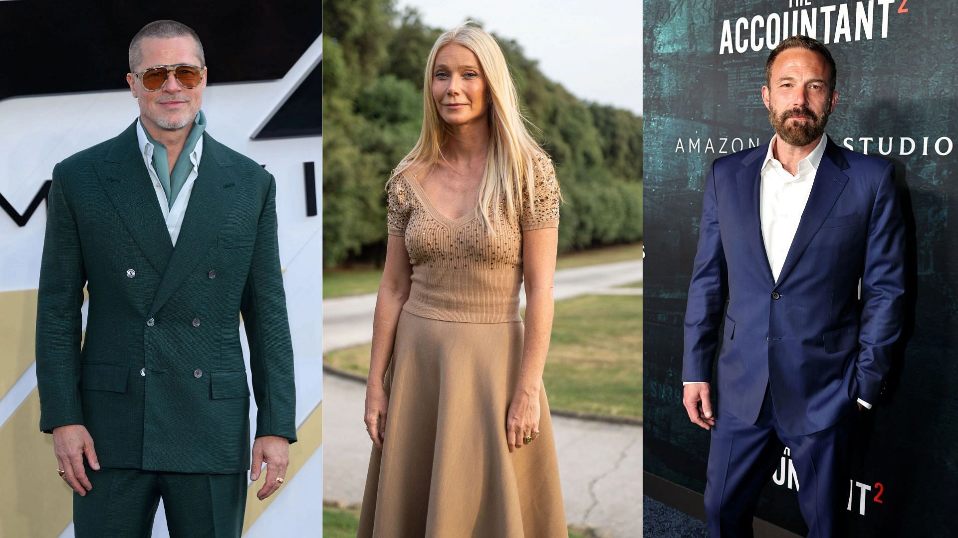 Brad Pitt, Gwyneth Paltrow, and Ben Affleck (Image via Getty)