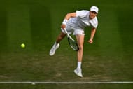 Jannik Sinner in action at the 2025 Wimbledon Championships (Source: Getty)