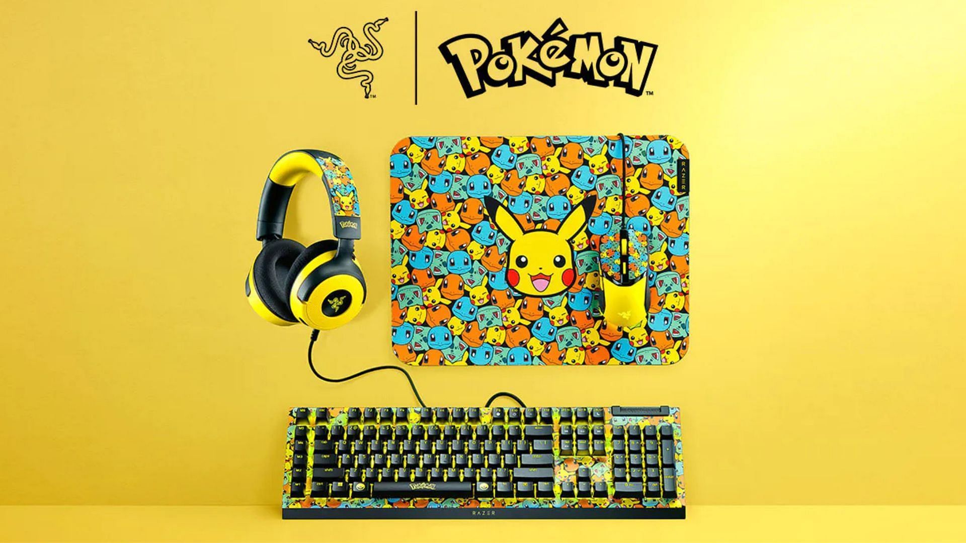Products from the Razer X Pok&eacute;mon Edition collab (Image via Razer)