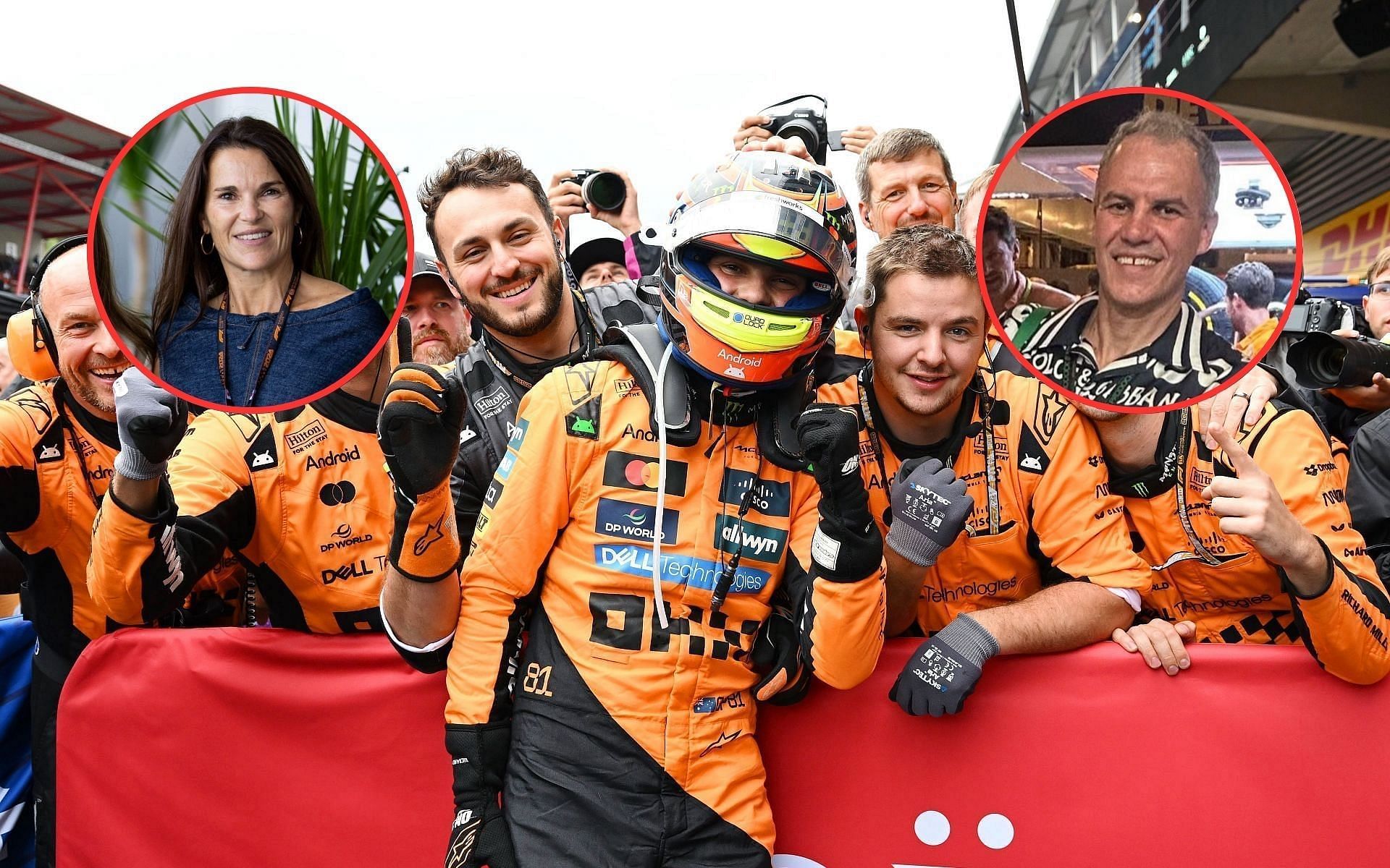 Watch: Oscar Piastri hugs mother Nicole and father Chris after winning the F1 Belgian GP