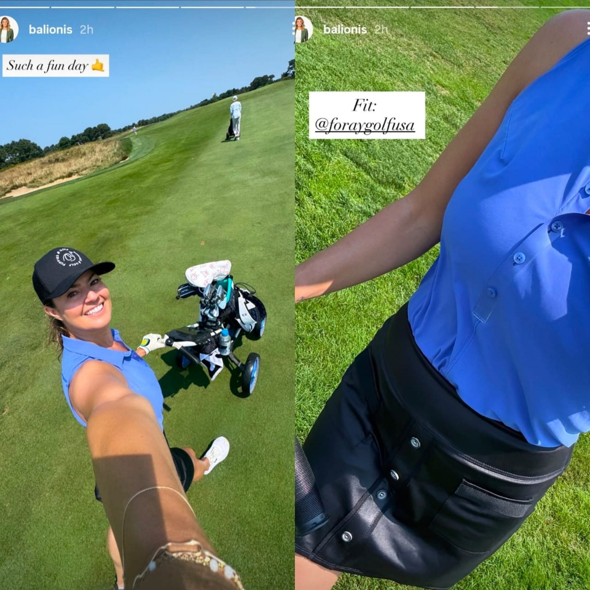 Screenshot of Amanda Balionis Instagram stories (via @balionis)