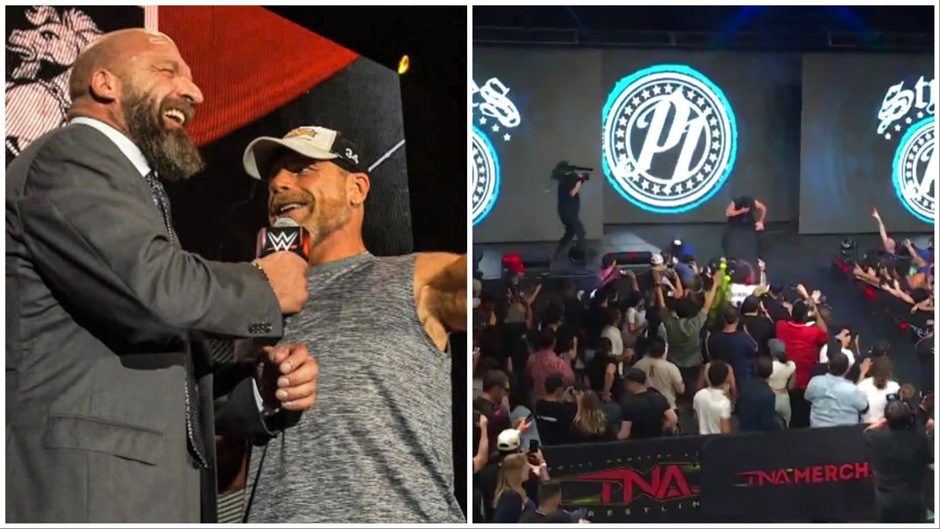 Triple H and Shawn Michaels are the creative minds behind WWE and NXT, respectively. (Photo: WWE.com and @ThisIsTNA on X)