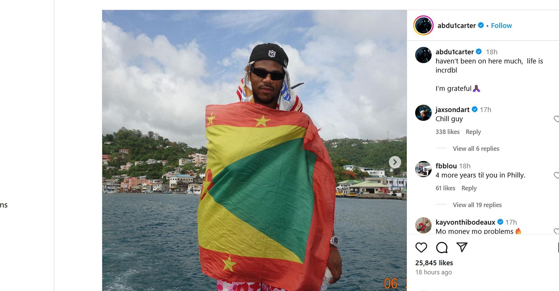 Jaxson Dart sends 2-word message to Abdul Carter as Giants LB shares snippets of &#039;incredible&#039; life /@abdu1carter