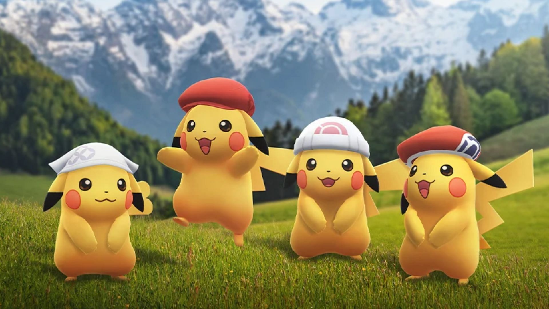 Space-time Anomalies-exclusive costumes seen in the past (Image via The Pokemon Company)