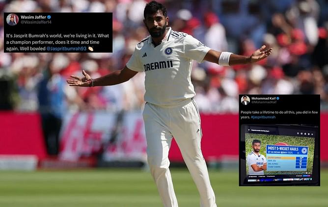 "It's Jasprit Bumrah's world, we're living in it" - Cricket fraternity reacts to Indian speedster's 5-wicket haul in ENG vs IND 2025 3rd Test
