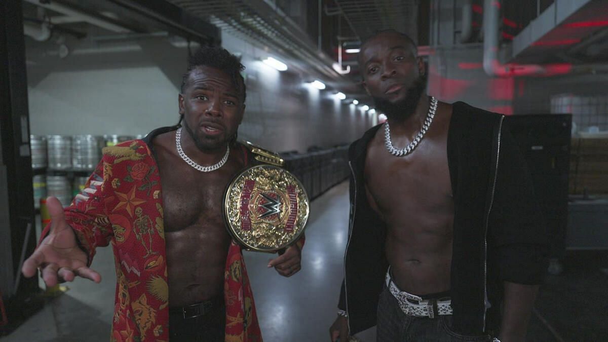Kofi Kingston with teammate Xavier Woods backstage on RAW (Picture Courtesy: WWE.com)