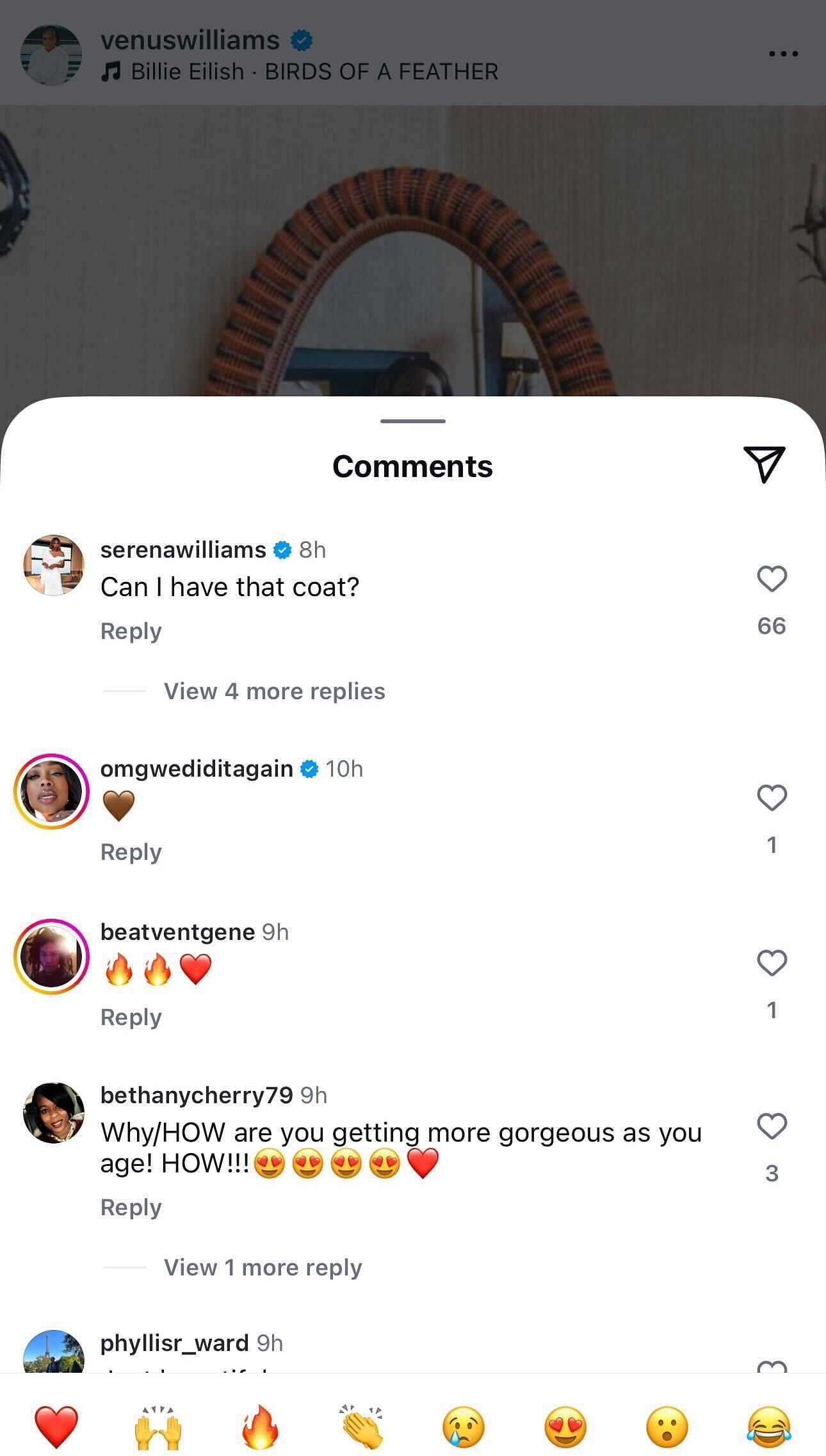Serena&#039;s reaction