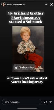 Emily's Instagram story