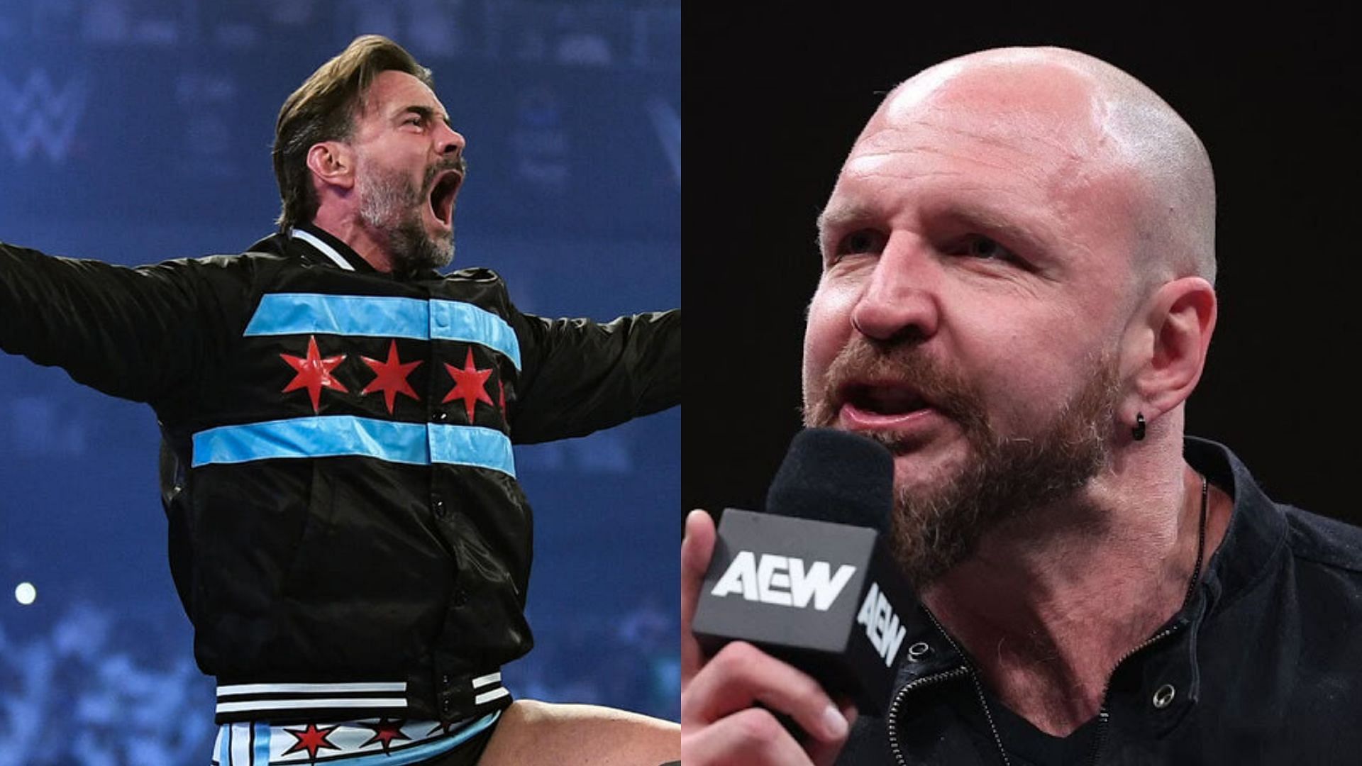 CM Punk (left) and Jon Moxley (right). (Image credits: AEW YouTube channel &amp; wwe.com)