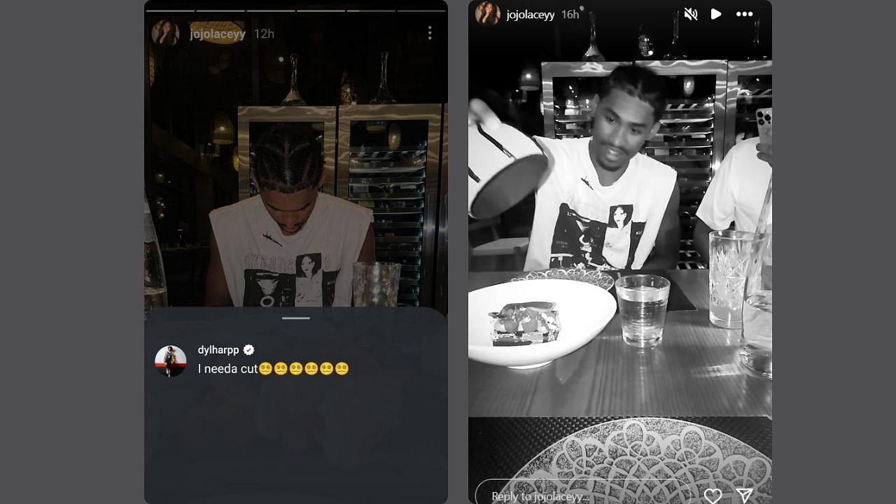 Dylan Harper enjoys a night out with girlfriend JoJo Lacey. (Credits: @jojolacey/Instagram)