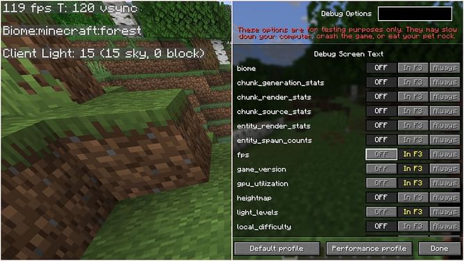 New F3 debug screen arriving soon in Minecraft Java Edition