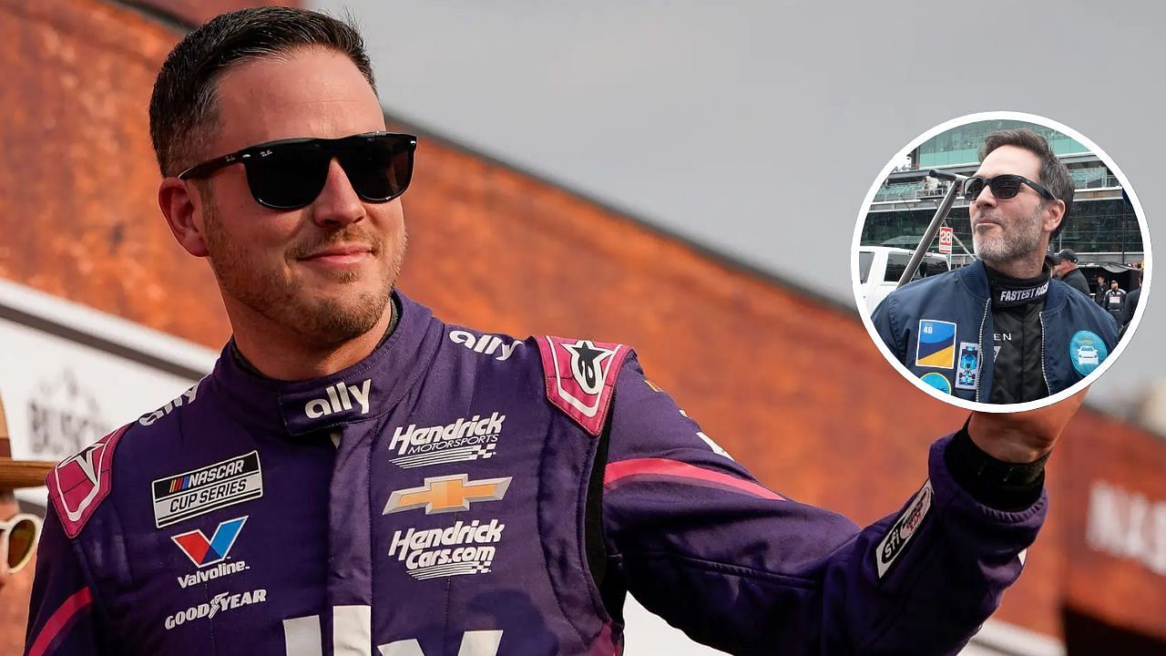 Alex Bowman credits Jimmie Johnson for success at Dover Motor Speedway. Images via Imagn.