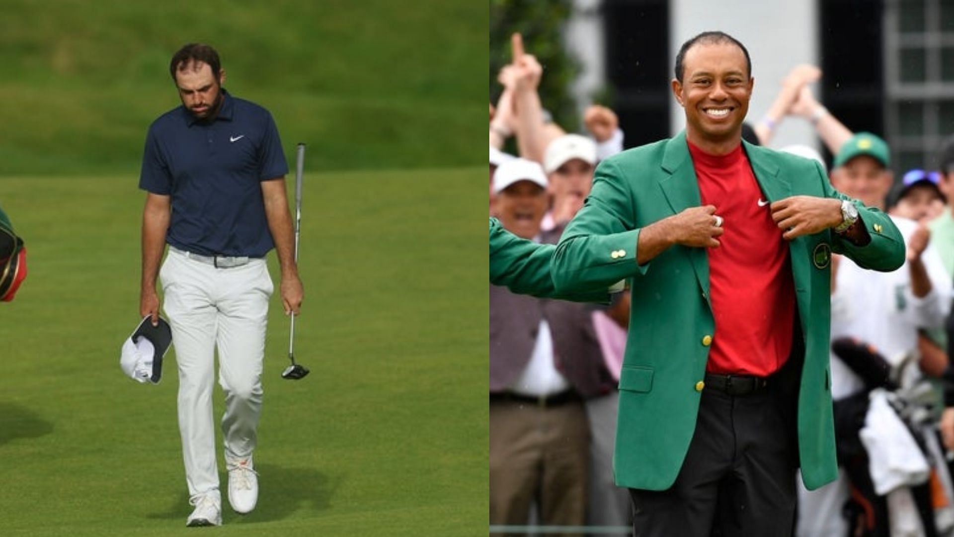 Scottie Scheffler and Tiger Woods (Image via Imagn)