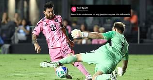 "10x the player Ronaldo was at 38", "You are not real" - Fans hail Lionel Messi after heroics for Inter Miami against Nashville SC