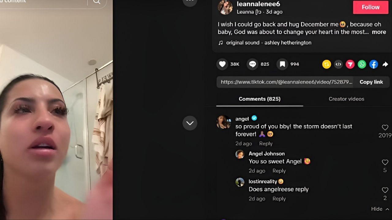 Angel Reese&#039;s comment on Leanna Lenee&#039;s TikTok via @leannalenee6