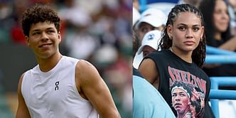 PICTURE: Ben Shelton's girlfriend Trinity Rodman proudly flaunts her love for him with custom t-shirt bearing American's face at Citi DC Open
