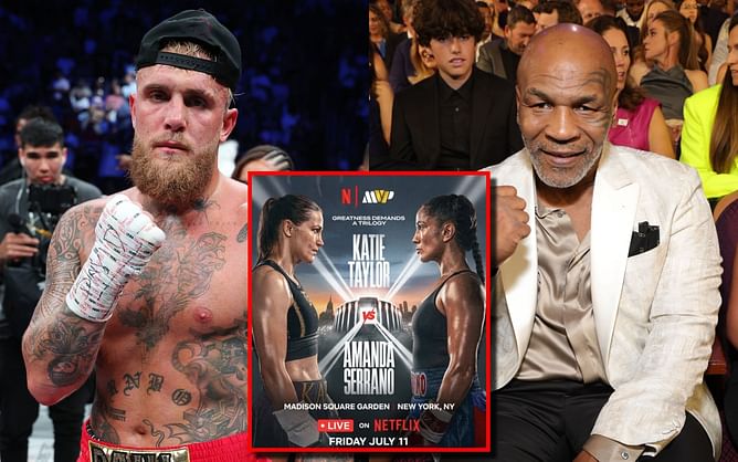 Jake Paul and Mike Tyson place $1 million bet on Katie Taylor vs. Amanda Serrano 3