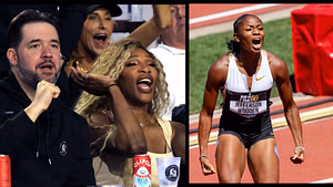 Serena Williams' husband Alexis Ohanian reacts as Melissa Jefferson-Wooden calls for guest’s return to Athlos 2025