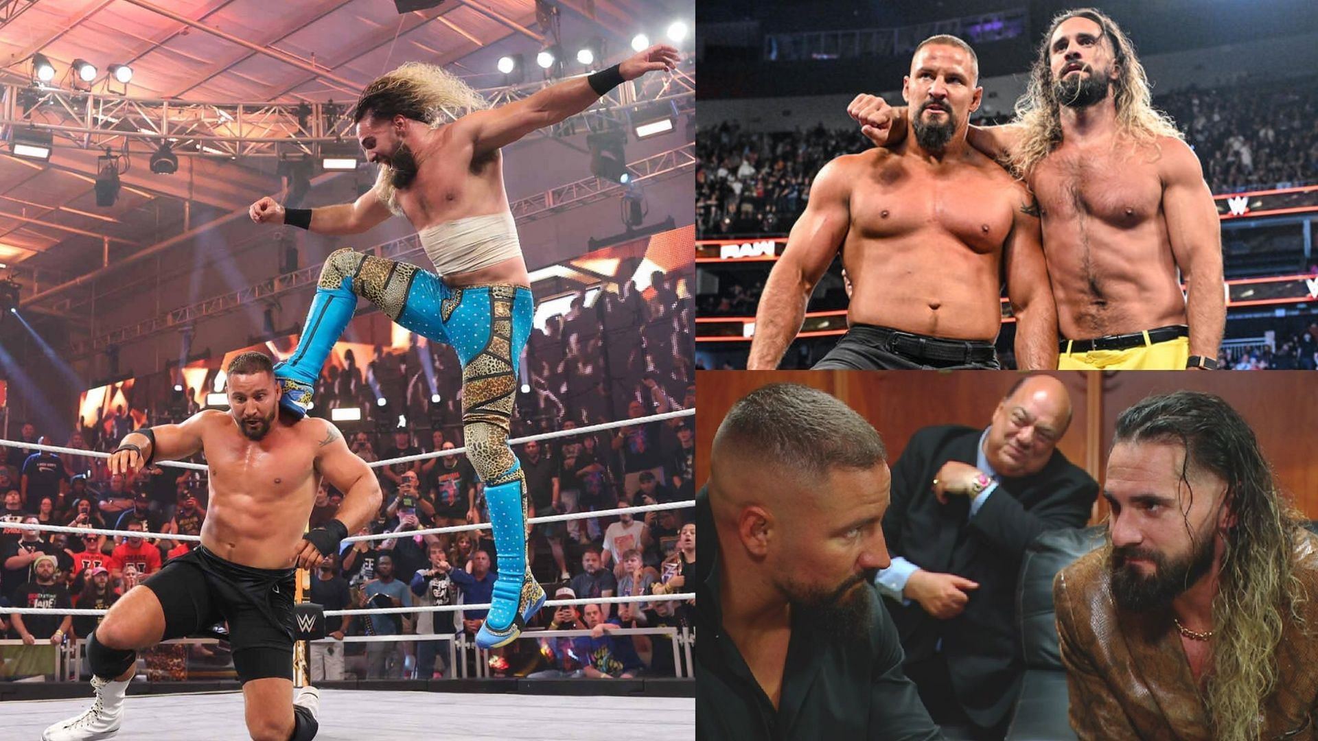Bron Breakker, Seth Rollins and Paul Heyman [Image Credits: wwe.com]