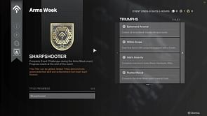 Destiny 2 Sharpshooter Arms Week seal guide: Normal and gilding challenges