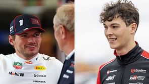 Watch: Max Verstappen's chuckling reaction to Ollie Bearman's pit lane crash